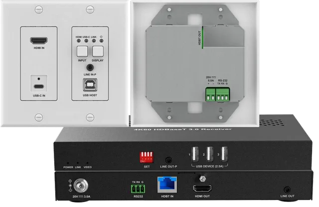 4K60444 HDMI KVM Extender