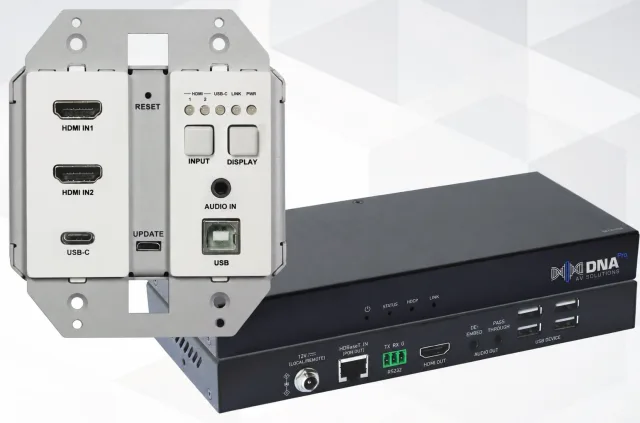 US 2-Gang Wallplate HDBT KVM Extender