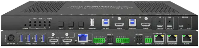 4x2 Presentation Switcher with HDBT 3.0 and Dante audio