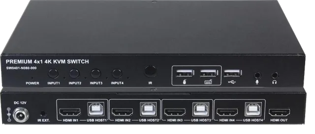 4K HDMI 2.0 4x1 KVM Switcher