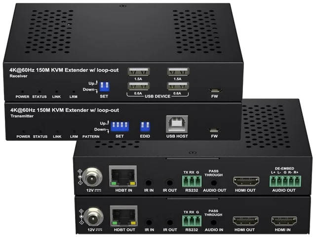 4K60 444 USB2.0 HDMI KVM Extender