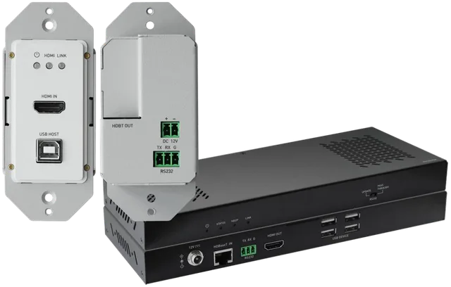 4K60 444 1-Gang WP HDBT KVM Extender