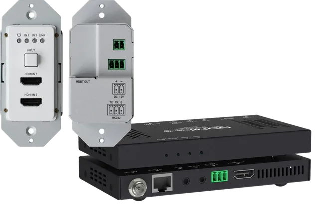 4K30 444 /4K60 420 1-Gang Wallplate HDBaseT Extender
